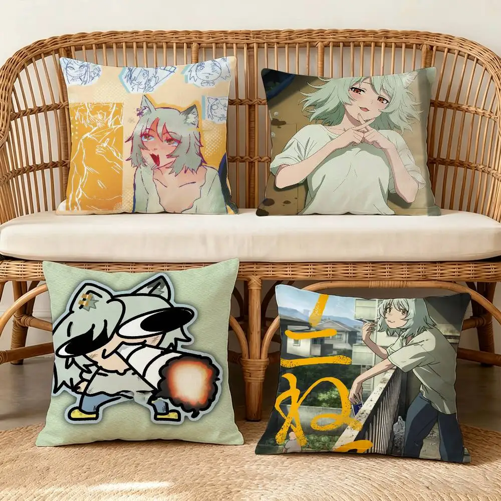 Anime Y-Yanineko Yani Printed   Cushion Cover Inches Farmhouse Decor Home Throw Pillow Covers for Couch Decorations