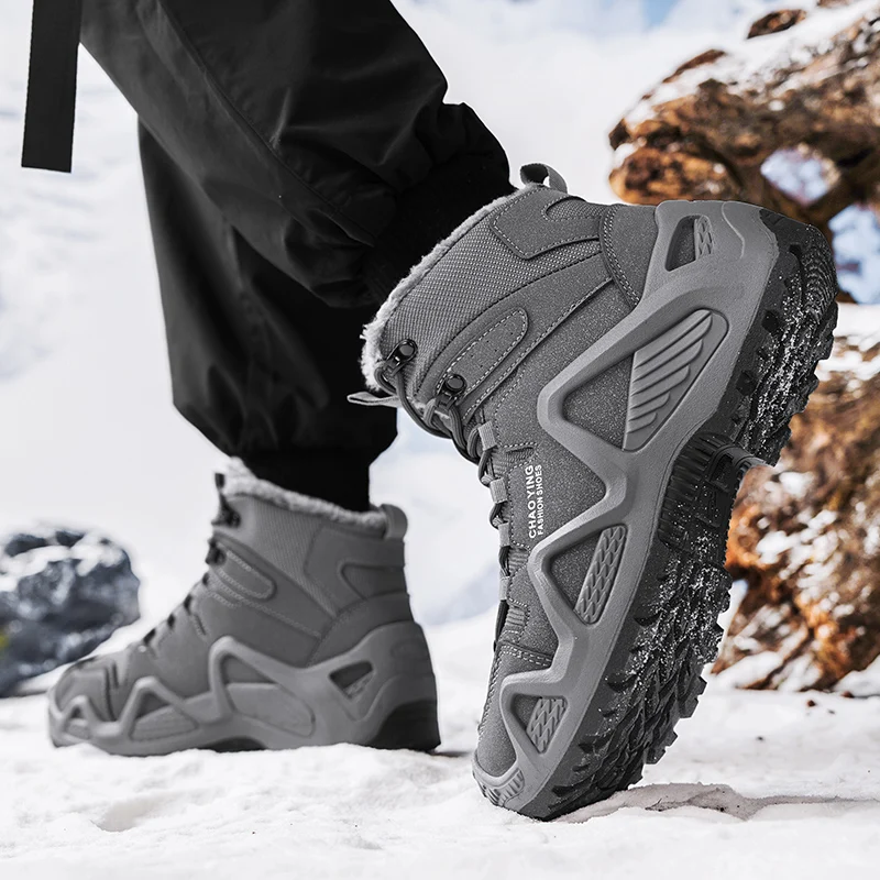 Outdoor Snow Shoes Men Thick Bottom Durable High-top Men Breathable Fashion Comfortable High Heel Casual Sports Shoes Men - view 5