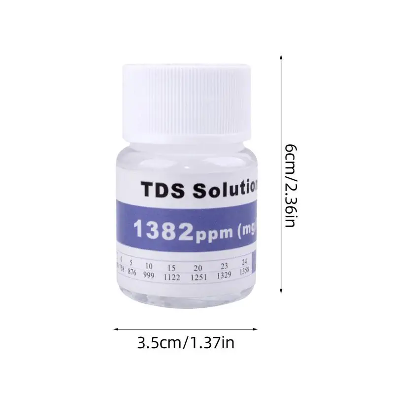 Rozwiązanie kalibracyjne do testów EC TDS 25 ml 84us/cm 1413us/cm 12,88 ms/cm 1382 ppm TDS PH ORP Rozwiązanie kalibracyjne wielokrotnego użytku