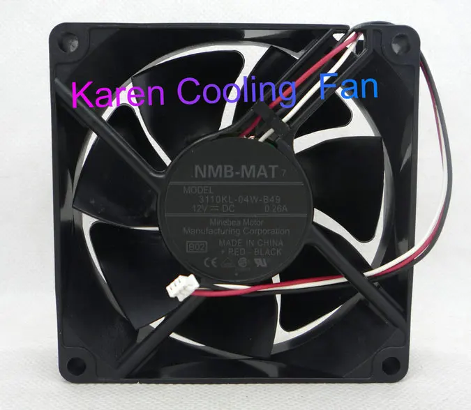 New Original NMB 8cm 3110KL-04W-B49 B02 3wire 8025 12V 0.26A project DLP Cooling Fan