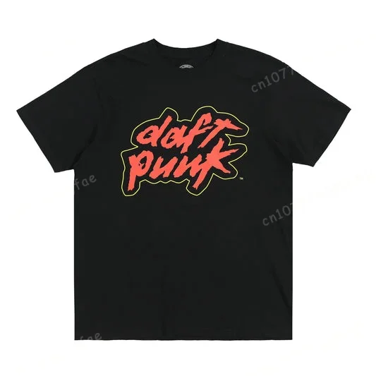 Daft Punk T-Shirt Summer Men Cotton Tops Tees Male Casual Clothing Unisex Women Fashion Solid Color Short Sleeve Streetwear