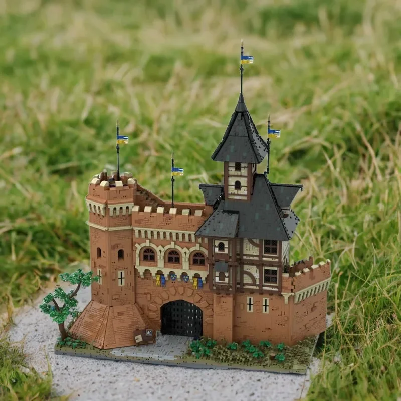 16164 ชิ้น MOC DIY ชุดตัวต่อแบบประกอบเองเพื่อการศึกษา - ประตูเมือง, ของเล่นปราสาทเสริมสร้างทักษะและความสนุกสำหรับเป็นของขวัญวันเกิด