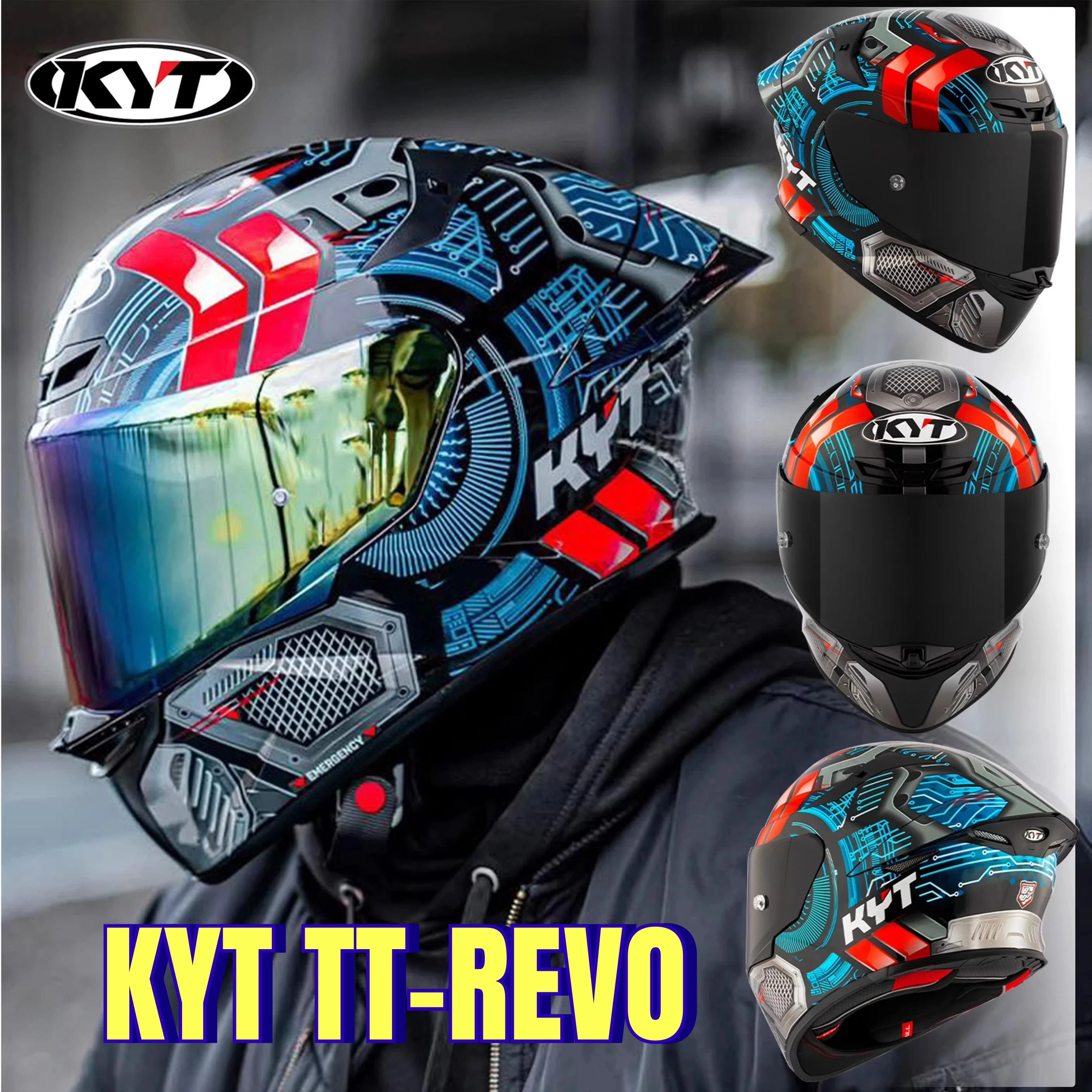 Caliente Original KYT TT-REVO cascos de motocicleta deporte Touring máscara completa ECE2206 DOT Casco Para Moto deporte bicicleta Casco Capacete