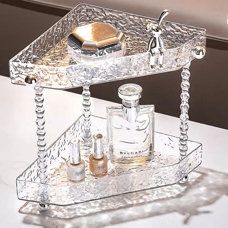 Bathroom Corner Shelves With Bunny Kitchen Storage Rack Home Desktop Cosmetic Perfume Shampoo Skincare Organizer Cups Holder