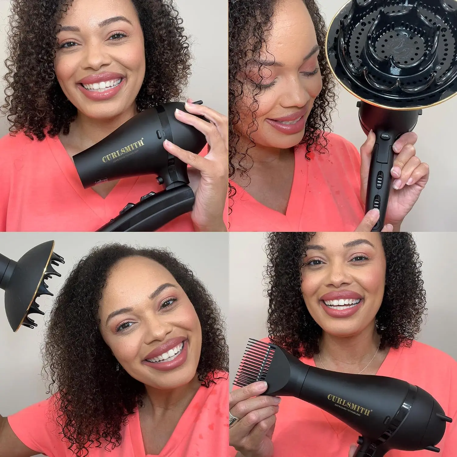 Portable Travel Hair Dryer for Curly Hair, Frizz-Reducing Blow Dryer for On-the-Go Styling - view 5