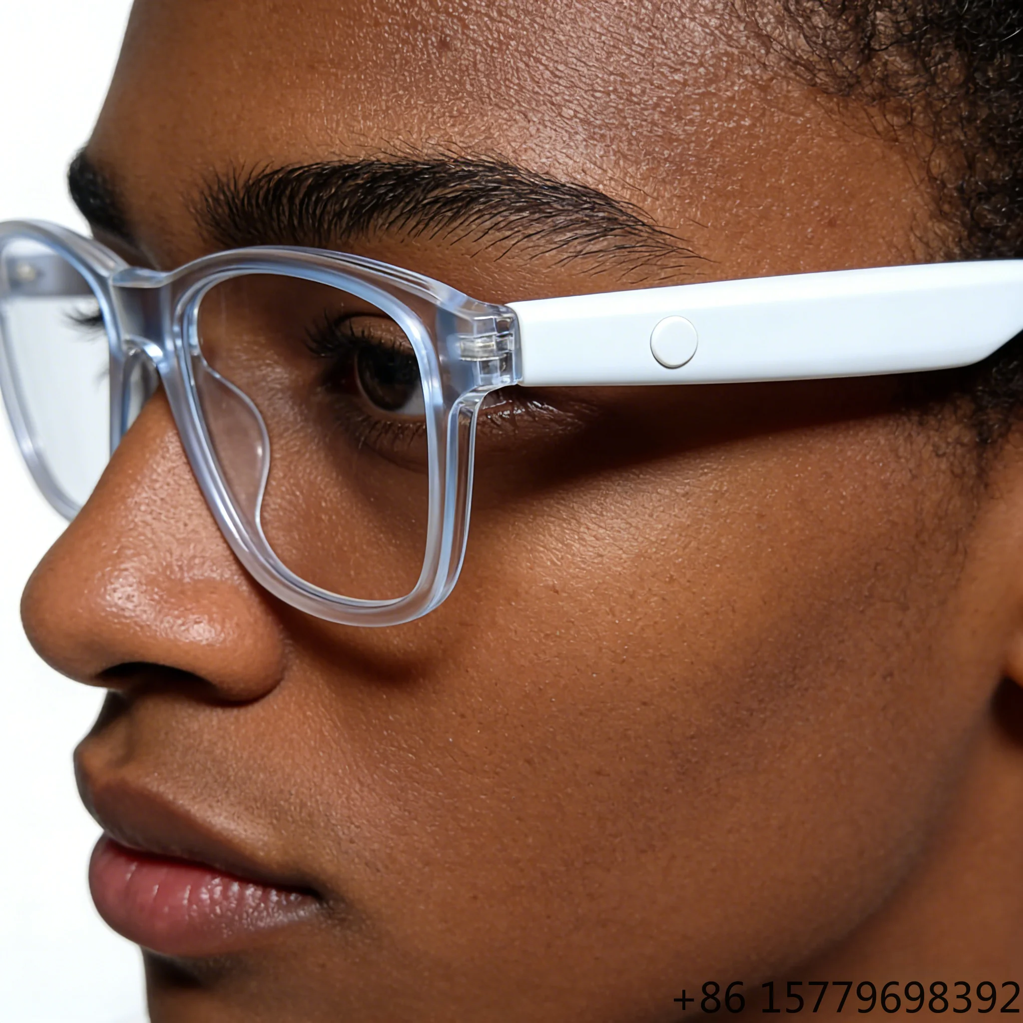 

OEM White Smart Audio Wireless Bluetooth Anti Blue Light Glasses Sunglasses Headphone Music AI