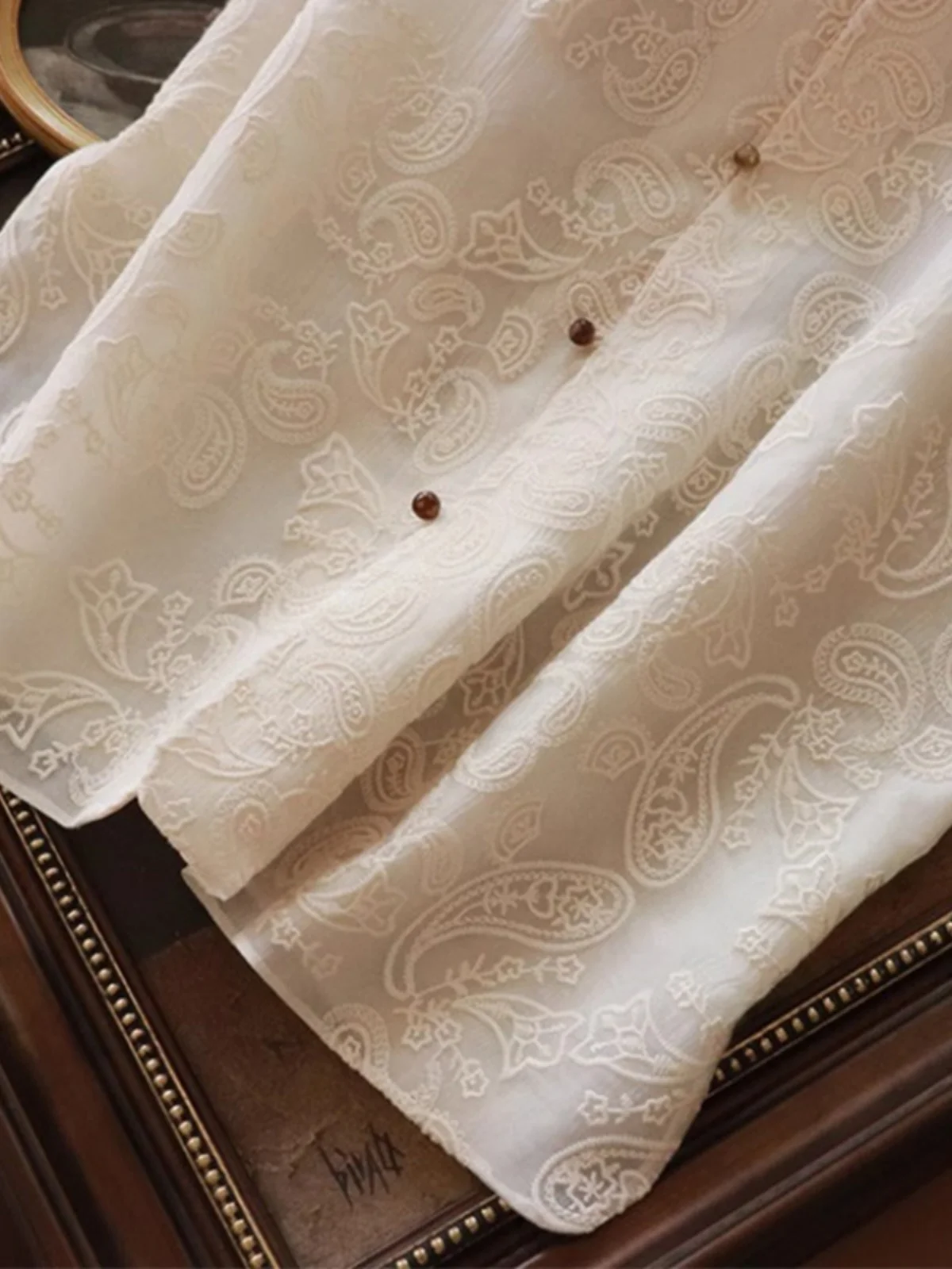 Chaleco bordado Ele para mujer, Top fino de verano con botones chinos, costura de calidad, ropa de viaje de Color puro