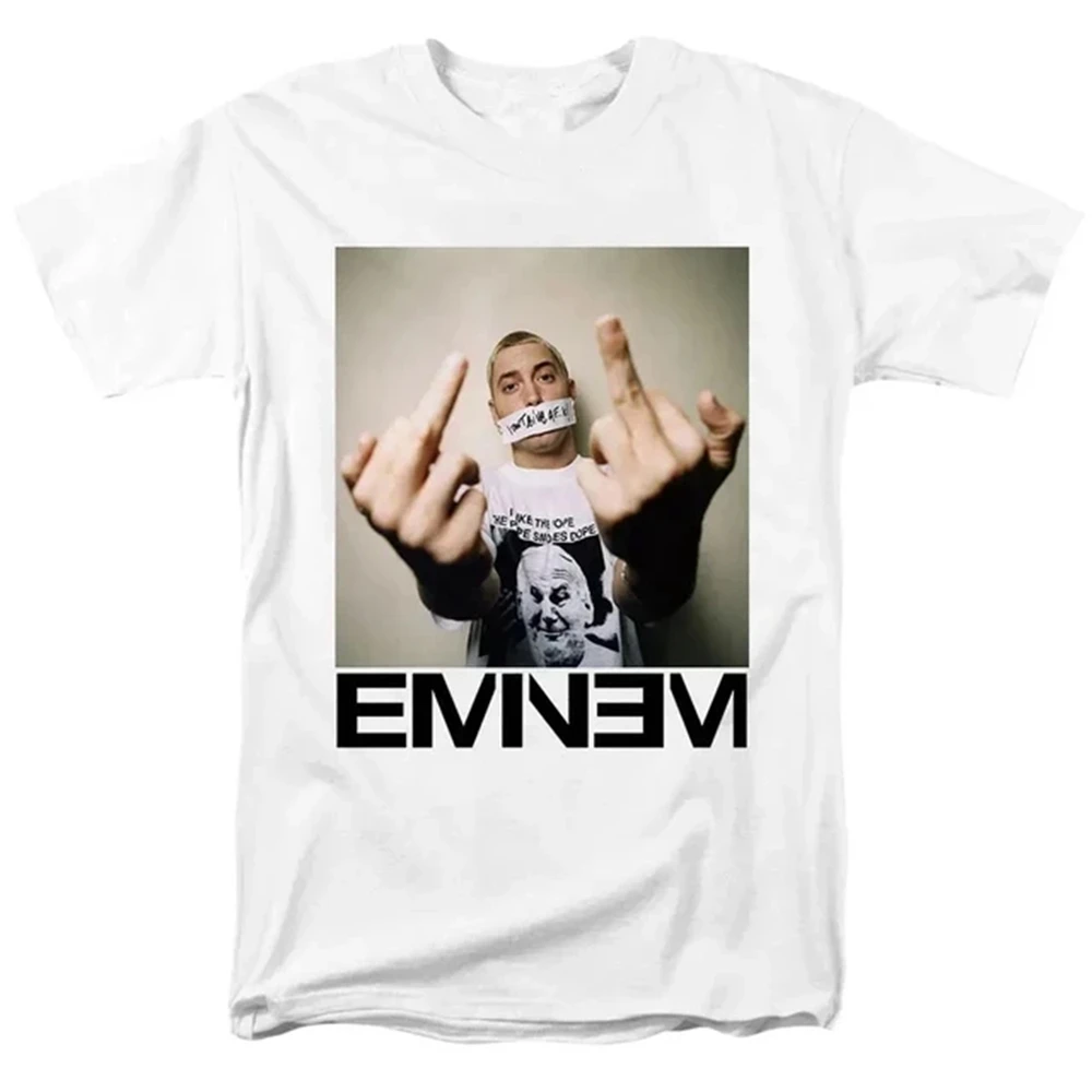 2025 Rapper Eminem T Shirt Women Men Fashion T-shirts Hip Hop Tops Tees Loose Rock Camisetas Boy Tees Summer New Unisex