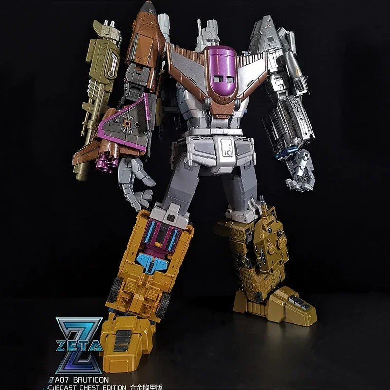 

ZETA ZA07 Bruticus колесница команда пять в одном леопардовый комбинированный корпус из сплава нагрудник экшн-кукла коллекция игрушек для мальчиков