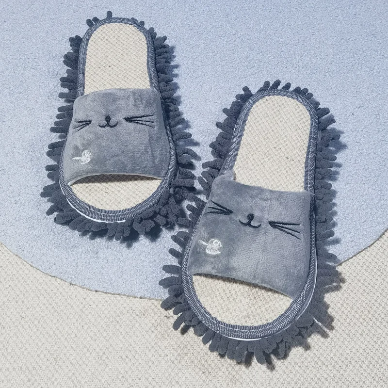 

1Pair Detachable Microfiber Lazy Mopping Slides-Perfect Household Floor Cleaning Tools Home Mopping Wooden Floor Slippers Cover