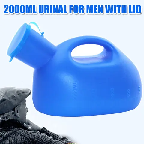 2000ml Thick Male Urinal With Lid Outdoor Survival tools Portable Pee Bottle For Men Travel Camping Hospital Home Use