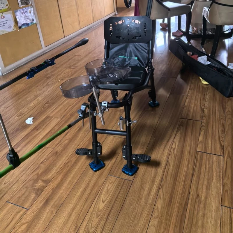 

Foldable All-Terrain Fishing Chair with Adjustable Legs,Version Portable Angler Seat forOutdoor Fishing andLakeside Camping Gear