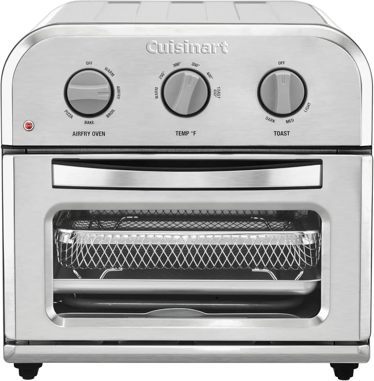 

Cuisinart Compact Air Fryer Toaster Oven, Stainless Steel Fryer with 6-in-1 Functions, Adjustable Temperature, Includes Oven Rac