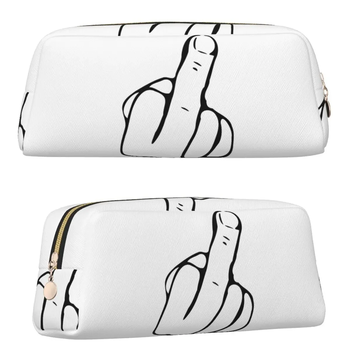 Hand Gesture Design Middle Finger Shows Middle Fingers Pencil Case for Students School Pen Box Pencil Bag Pen Holder
