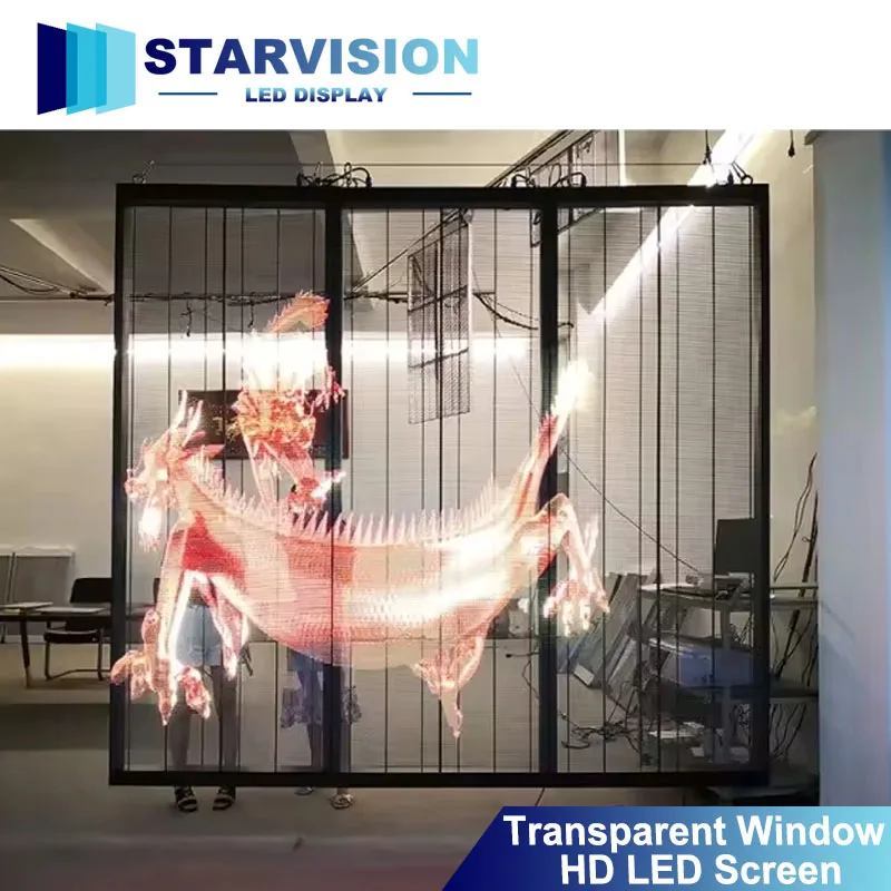 

Full Color LED Transparent Glass Screen High Transparency For Shopping Center