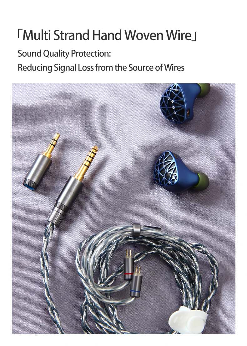 Sound Rhyme SR10 In-Ear HiFi-Kopfhörer mit Dual 10mm PU+LCP Membran-Dynamiktreiber IEMs Musik-Monitor – Detail 5