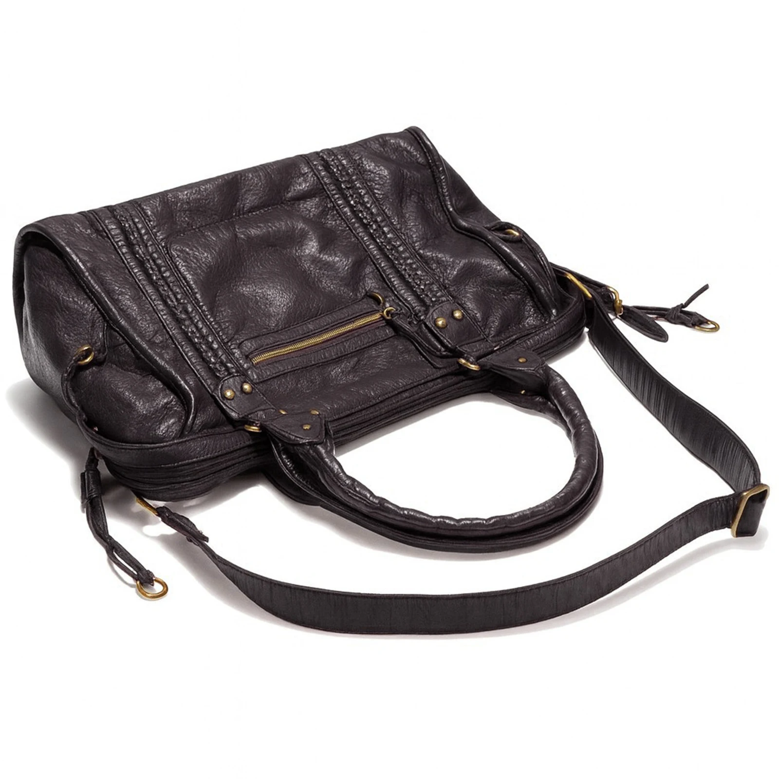 

Retro Crossbody Bag PU Leather Tote Bag Large Capacity Single Shoulder Bag for Women Work Travel Daily Shopping