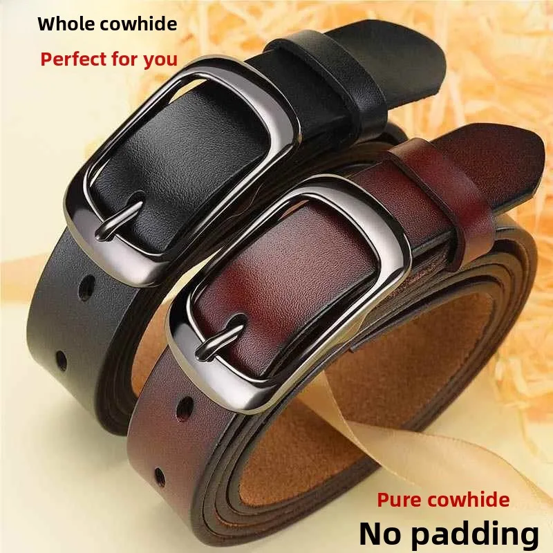 

Натуральный кожаный женский ремень в стиле ретро с модной пряжкой из сплава, корейский стиль, повседневный, модный, синий