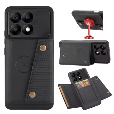 Wallet Card Case For POCO X7 F7 M8 F8 Ultra F6 X6 M6 F5 F3 M5s C75 C65 X3 NFC F4 X4 GT M3 M4 X5 Pro Magnet Back Case Back Cover