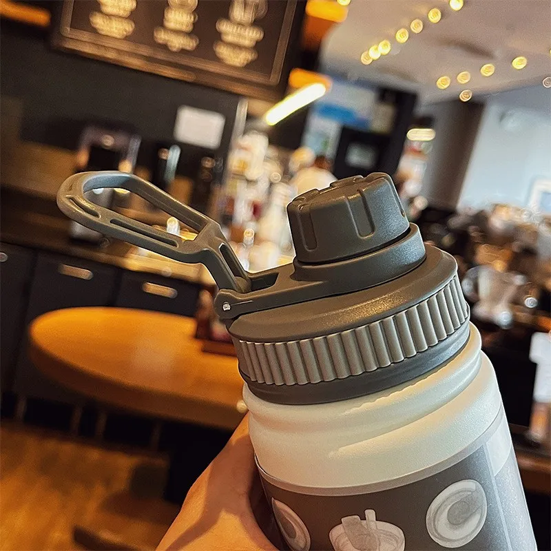 750ML Stainless Steel Thermal Large Capacity Thermos Portable Cup Insulated Water Kettle Bottle Vacuum Flask Travel Cup Mug
