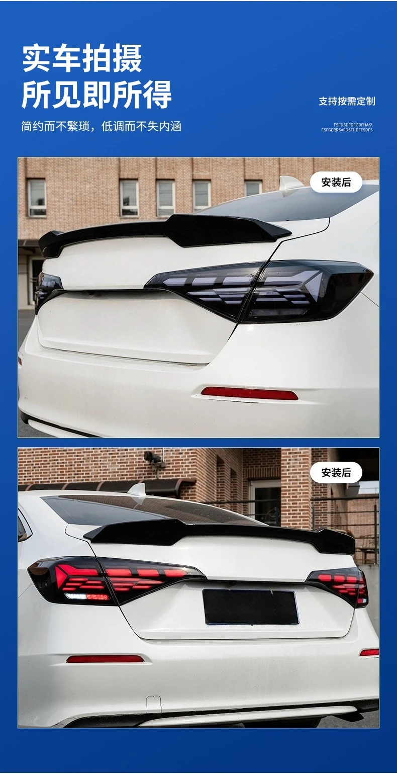 For Honda Civic RS Sedan 11th Gen 2022-2026 Car Tail Light Assembly DRL Brake Reverse Light Turn Signal Lamp Modified Tail Light detail image 6
