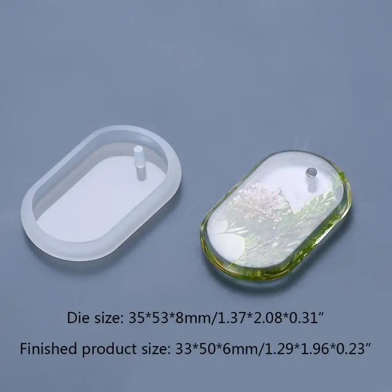 91AF UV Crystal Resin Perforated Silicone Mold DIY Craft Hanging Pendant Mold Geometric Hanging Listed Epoxy Resin Mold