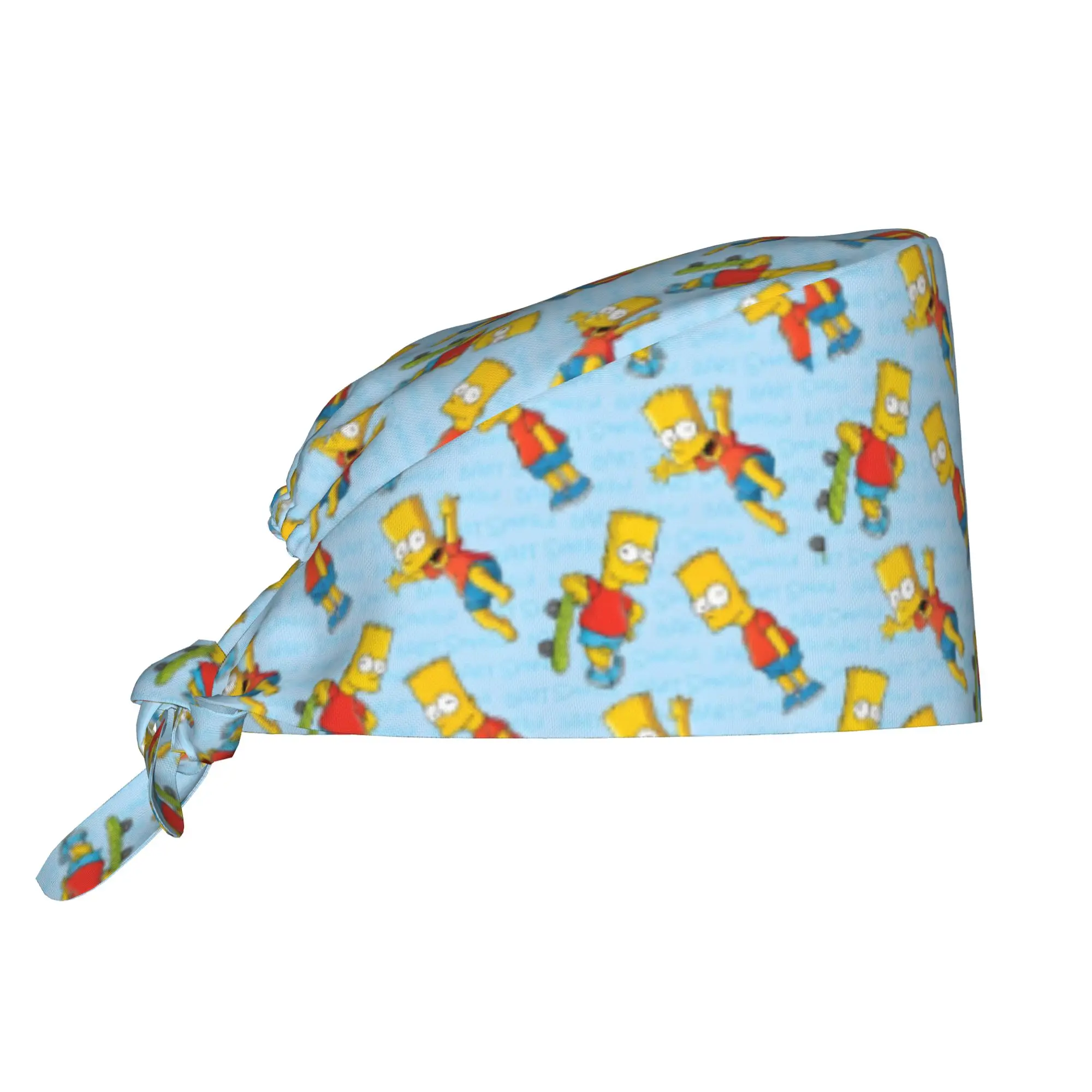 S-Simpsoned Cartoon Cleaning Working Cap Comfortable Men Women Homer Manga Scrub Cap Surgicals Hat Nurse Scrubs Hat For Dentist