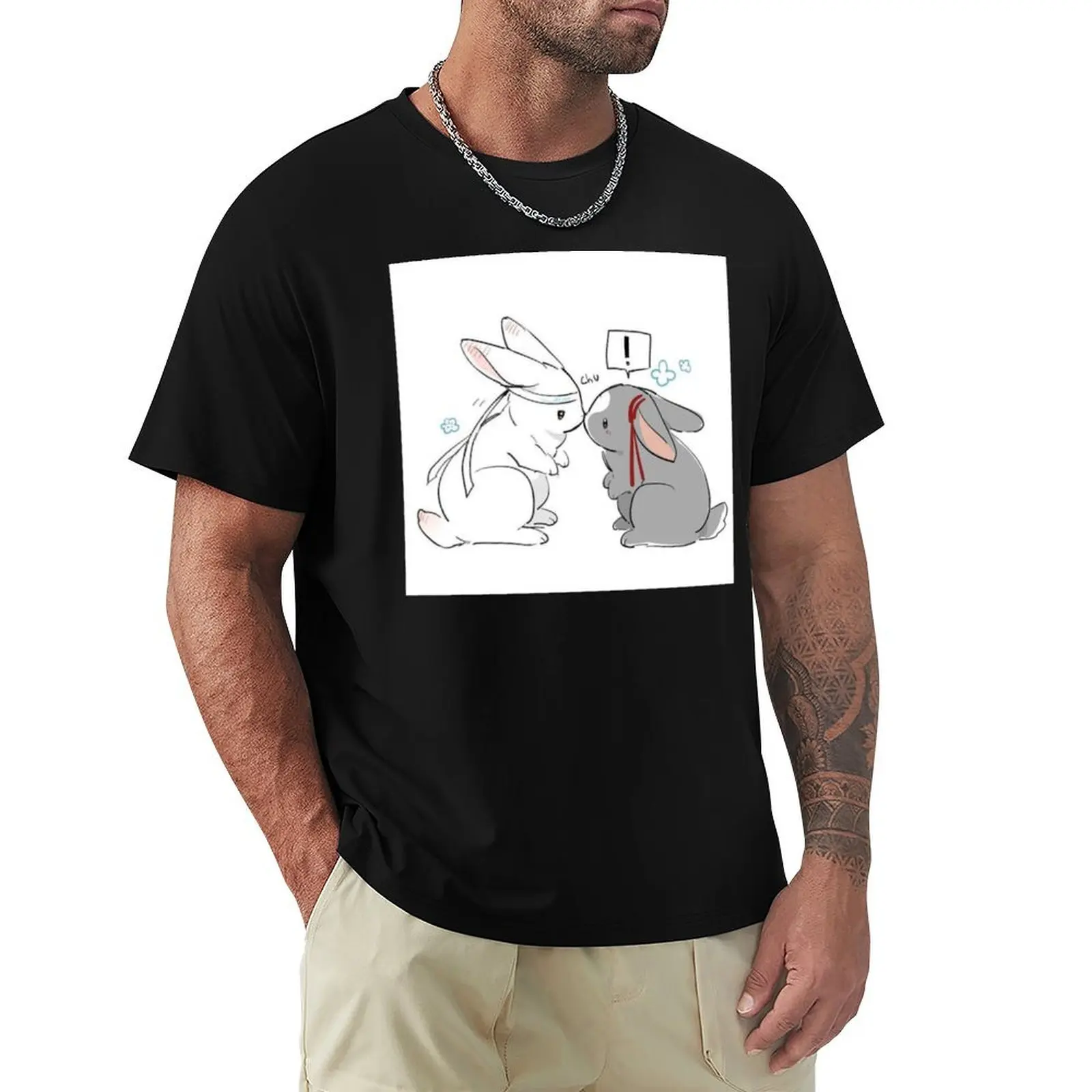 

Wangxian Mo Dao Zu Shi The Untamed Kissing Bunnies T-Shirt Luxury man hippie clothes custom t-shirts t shirts men