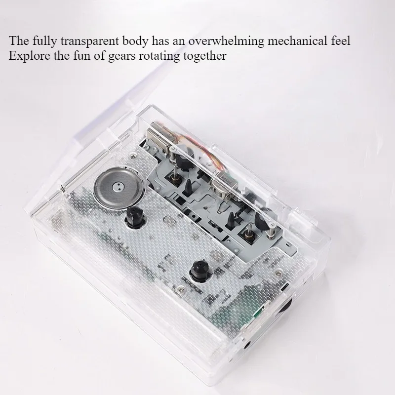 Bluetooth Tape Player Retro Nostalgic Classic High Fidelity HIFI Portable Player FM Radio Transparent Tape Player