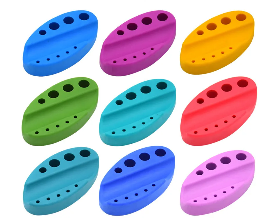 

5Pcs Silicone Tattoo Pigment Ink Cup Tattoo Machine Cap Stand Holder Permanent Makeup Microblading Cup Supply