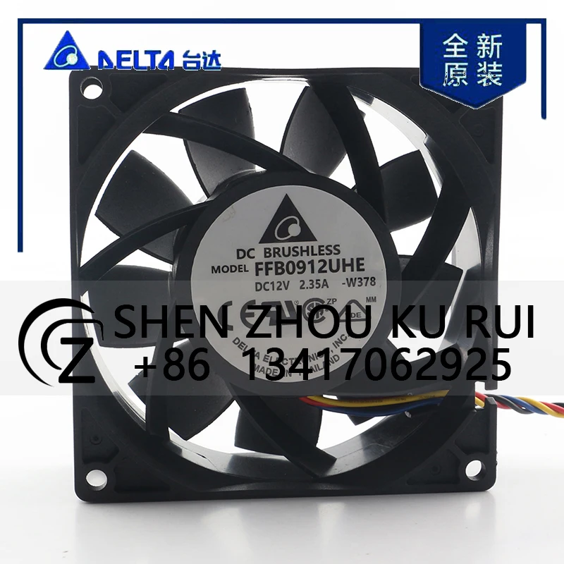 دلتا 5 فولت 24 فولت 48 فولت DC12V 2.35A التيار المتناوب EC 9038 90X90X38 مللي متر 9 سنتيمتر الهيكل العنيفة ارتفاع حجم الهواء عالية السرعة العاكس FFB0912UHE مروحة التبريد #1