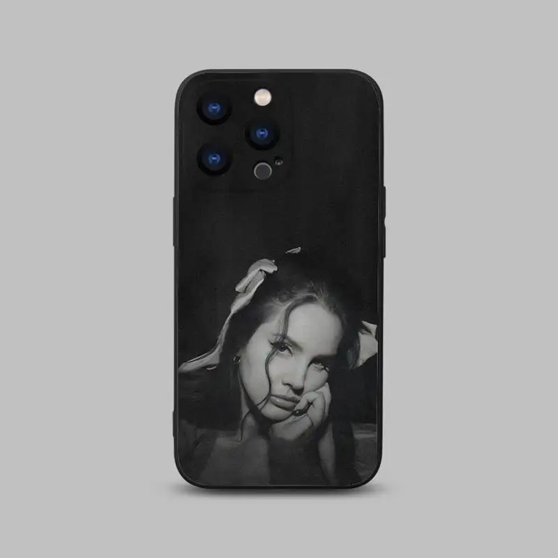 L-Lana album Del R-Rey Phone Case For iPhone 15,14,13,12,11 Plus,Pro,Max,XR,XS,X,7,8 Plus,SE,Mini Black Silicone Soft