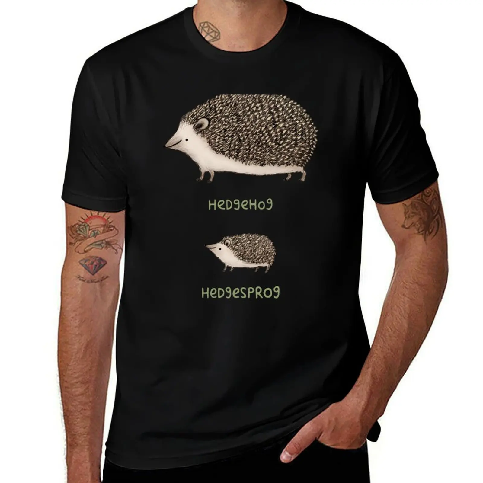 

Hedgehog Hedgesprog T-Shirt cotton t shirts high quality man t shirts cotton funny t shirts cotton T-Shirt