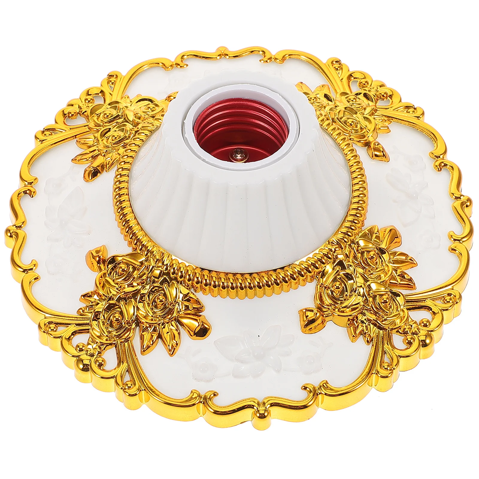 ゴールデンランプソケット E27 天井ライトホルダーベース電球ソケット交換用キッチン寝室ショップレストランライブラリ