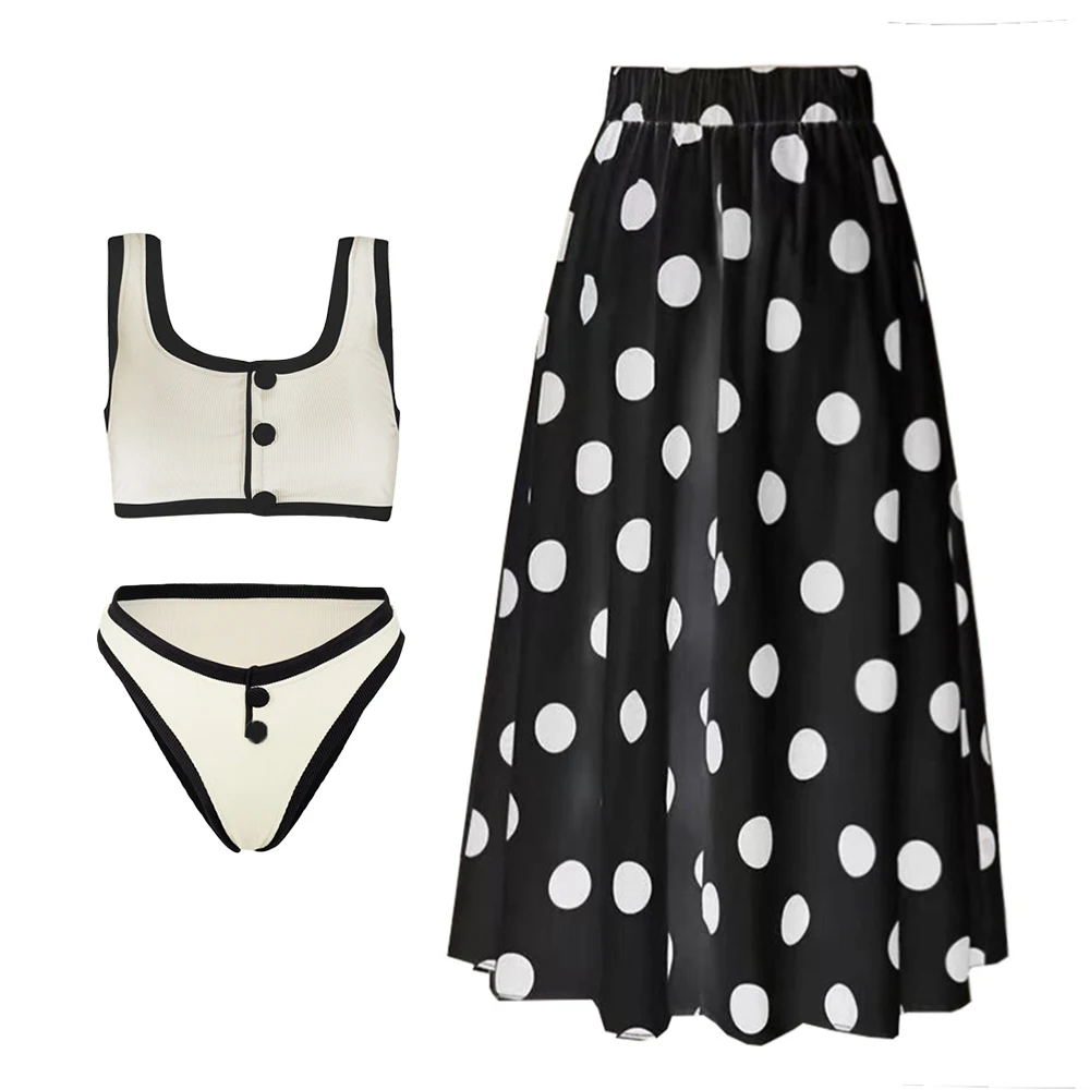 レトロなワンピース水着,蝶ネクタイとスカート,セクシーな腕立て伏せ水着,モノキニ,ビーチウェア,ボディ,黒と白,2024