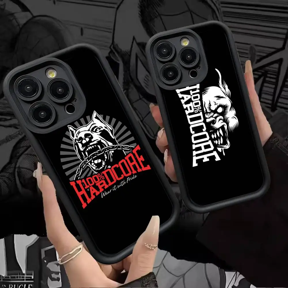 Coque de téléphone souple 100% hardcore pour iPhone 17 16 15 14 13 12 11 Air Plus Pro Max