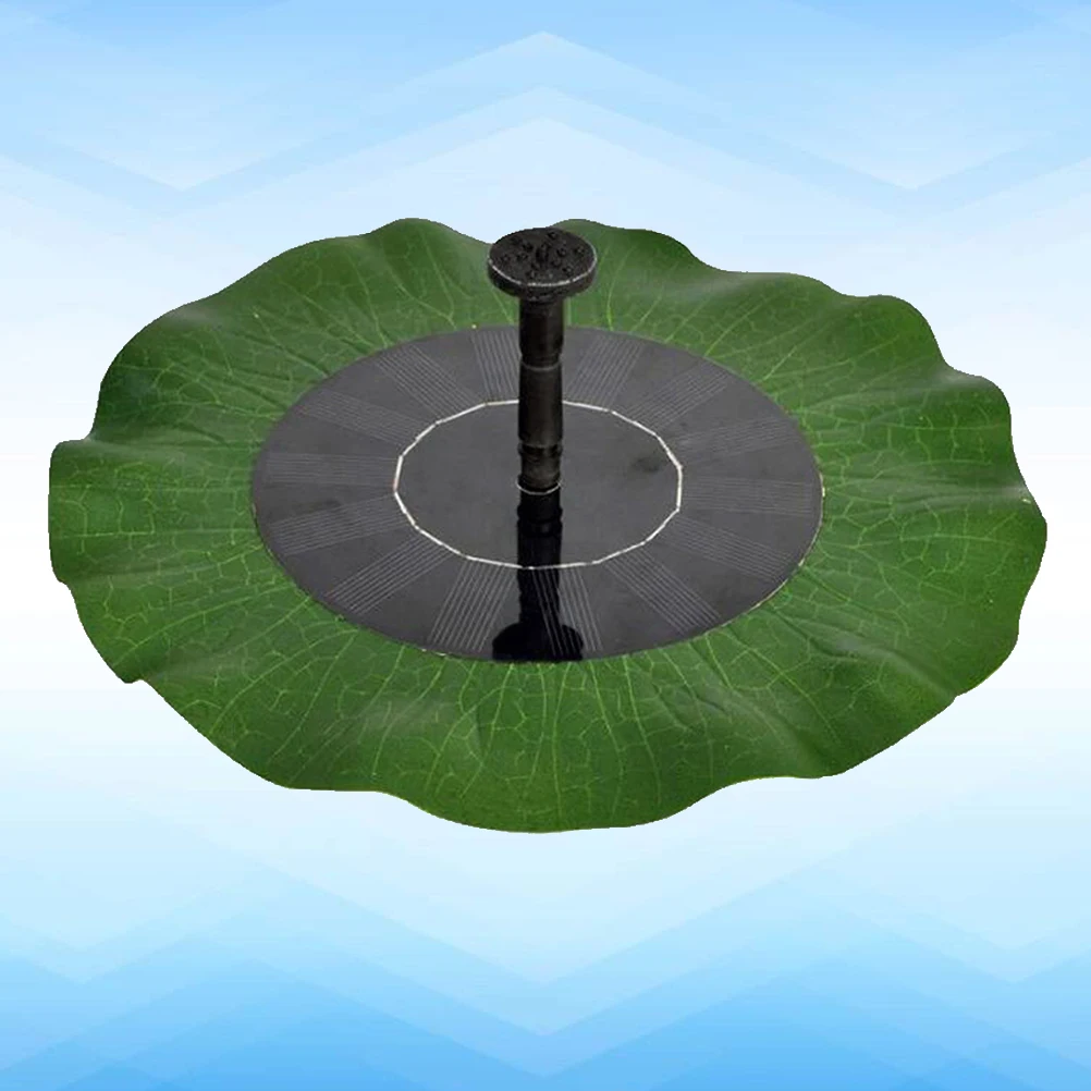 

Solar Powered Water Pump Lotus Leaf Fountain Pond Decoration Fountains Green Floating