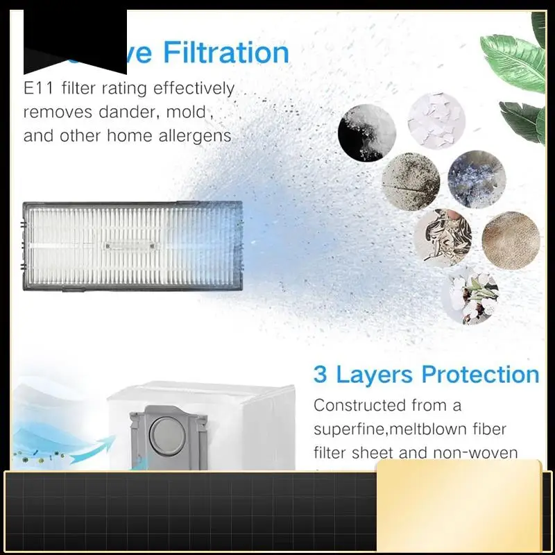 

Cleaning Rolling Brush For Roborock S7 Maxv Ultra S7 Pro Ultra Main Side Brush Mop Hepa Filter Bags Robot Vacuum Replacement-N37