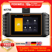 2025 FOXWELL NT716 OBD2 Scanner ABS EPB TPMS SAS TPS Oil Reset OBD2 Code Reader Transmission Engine Diagnostic Tool Free Update