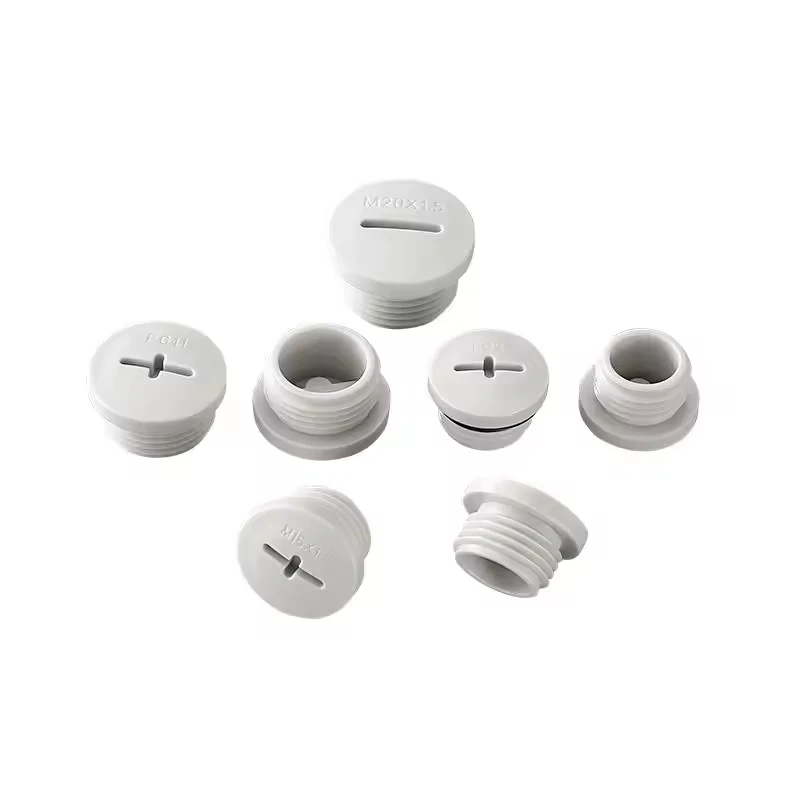 Metric M Thread Plastic Sealing Ring Round End Cap Screw Plug M12 M16 M20 PG9 PG11 Nylon Cable Gland Blind Nut Screw Plug