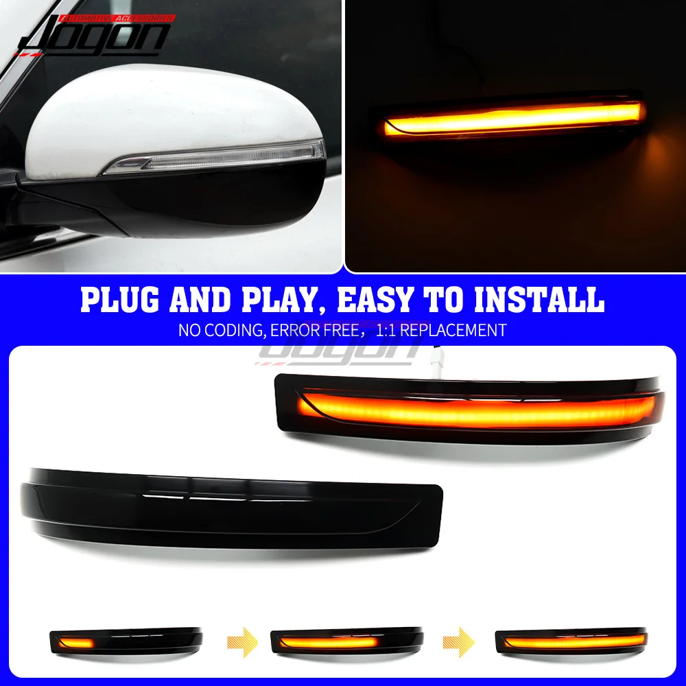 

For Kia Sorento 2016 2017 2018 2019 2020 LED Dynamic Turn Signal Blinker Sequential Indicator Side Rearview Mirror Light Lamp