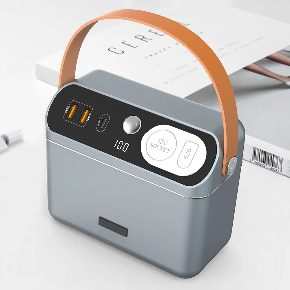 Banco de energía portátil de emergencia para exteriores, dispositivo de arranque de almacenamiento de energía multifuncional de gran capacidad de 60000mAH para acampar