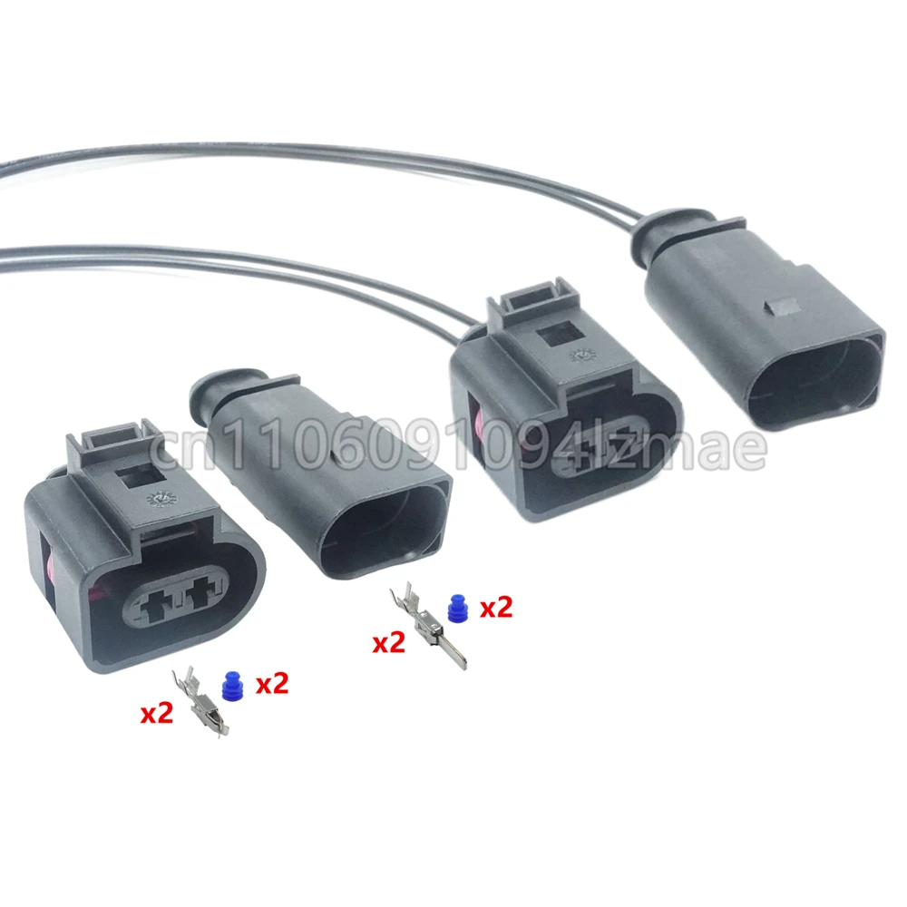 2 Pin 3.5mm Auto Wire Cable Connector Car Electrical Horn Plug 8D0973822 1J0973722 1-966867-2 1J0 973 722 1717692-1 8D0 973 822