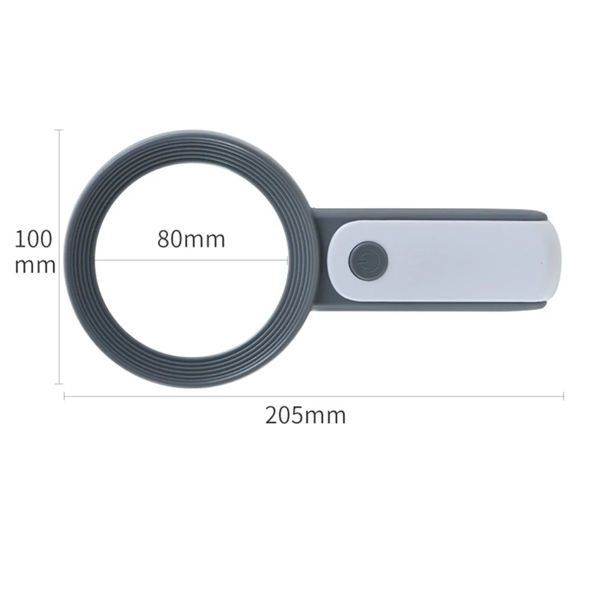 

Illuminated Handheld Magnifier 30X 18 LED Illuminated Magnifier Suitable for Elderly People Reading Black+White