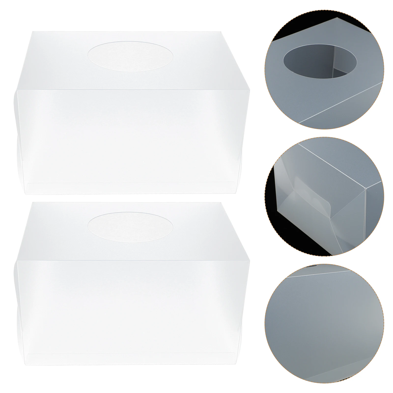 2pcs Lottery Transparent Clear PP Transparent Acrylic Lottery Box Storage Bin Promotional Office Supplies Sturdy High