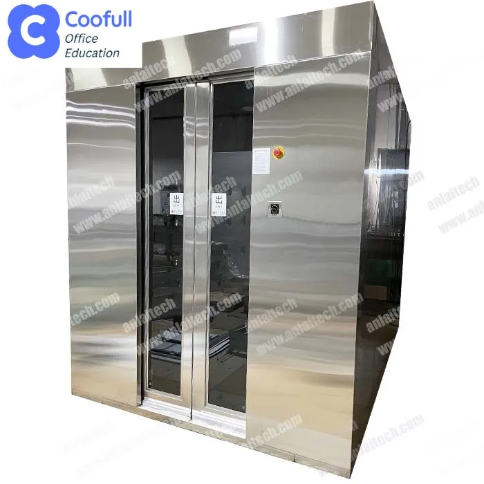 COOFULL Mechanical Electronic Smart Control Dust Free Modular Booth Air Shower With Sensor Door for Cleanroom
