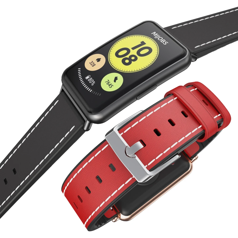 Ремешок кожаный для Huawei Watch FIT, сменный Браслет для смарт-часов Huawei, аксессуары для наручных часов