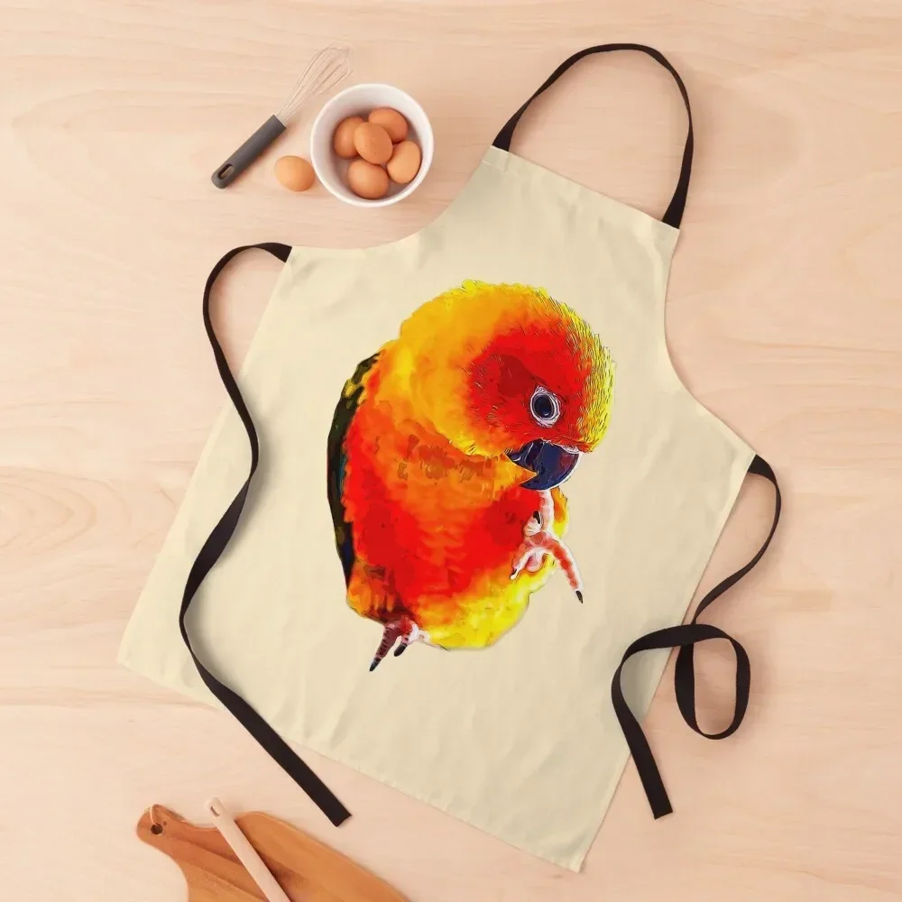 

Sun Conure Parrot Bright Colourful Bird! Apron Women's Dresses waiter All For Kitchen And Home Household Items Kitchen Apron