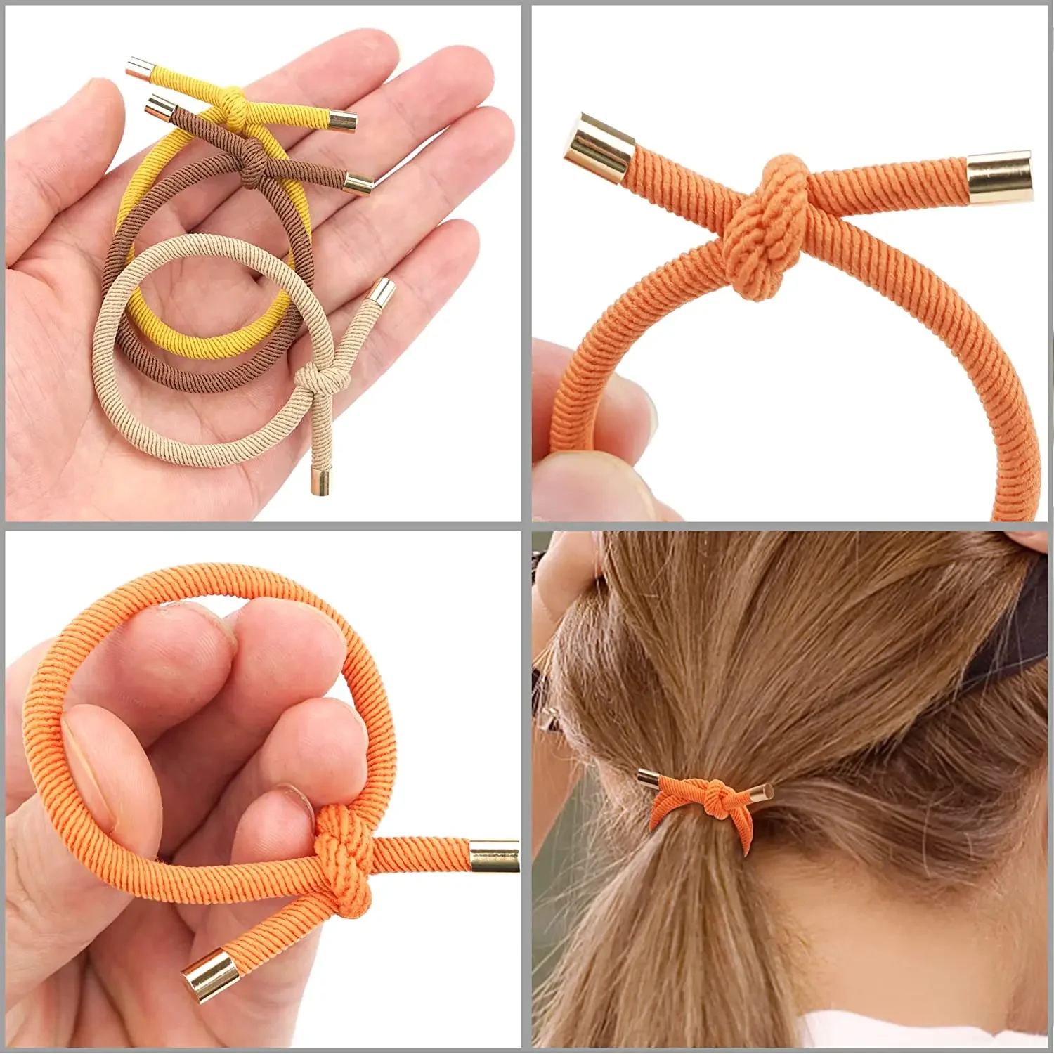 10/14Pieces Hair Tie Elastics Knotted Hair Ties Ponytail Holders for Women for Women Girls