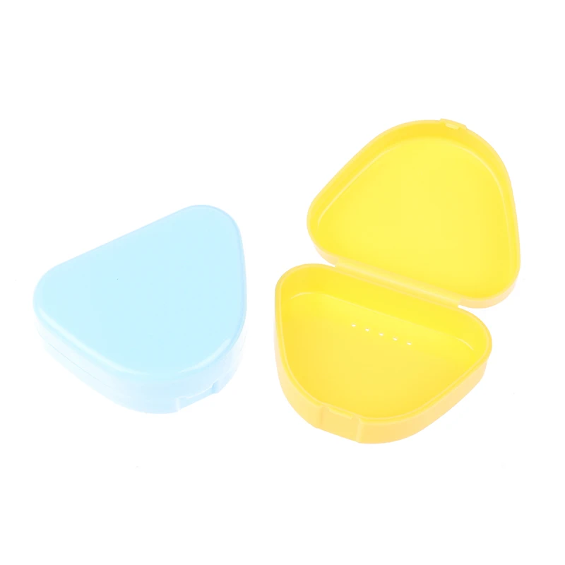 Denture Box Dental Retainer Storage Orthodontic Mouth Guard Container Plastic Tray Dental Appliance Case